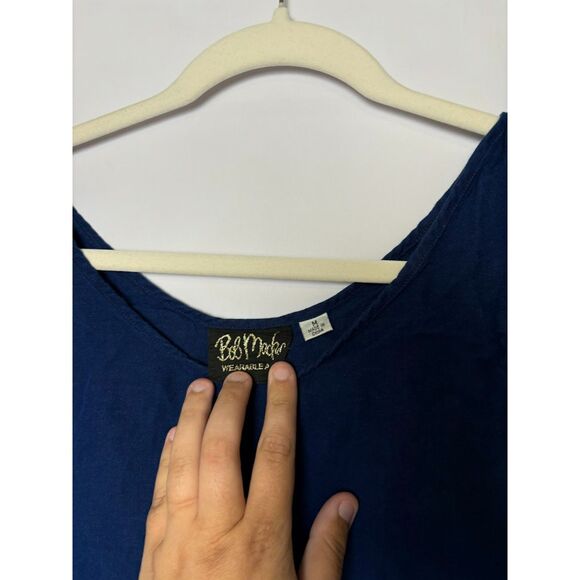 Bob Mackie Wearable Art Two Piece Linen Top and Jacket Open Front Eyelet size M - Picture 3 of 7